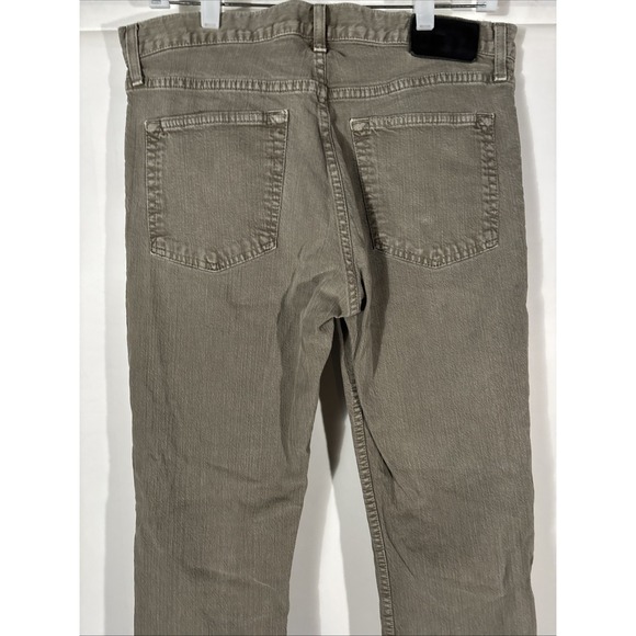 Eddie Bauer Jeans 33x32 Tan/Brown Slim Fit Stretch Cotton Canvas WorkWear Preppy - Picture 6 of 13